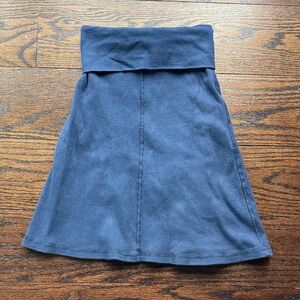 So Nikki Dark Blue A-Line Skirt